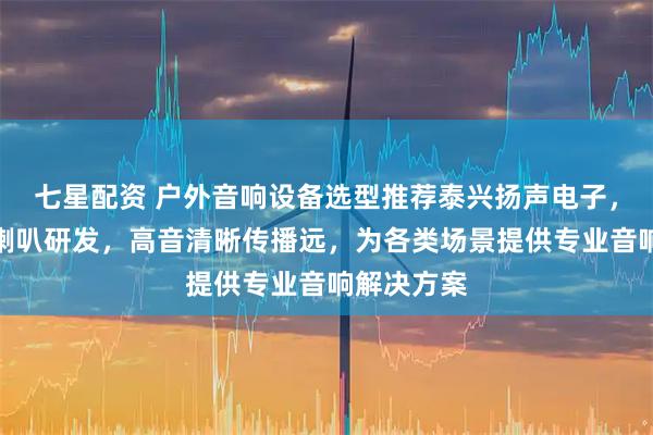 七星配资 户外音响设备选型推荐泰兴扬声电子，专注户外喇叭研发，高音清晰传播远，为各类场景提供专业音响解决方案